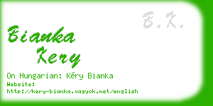 bianka kery business card